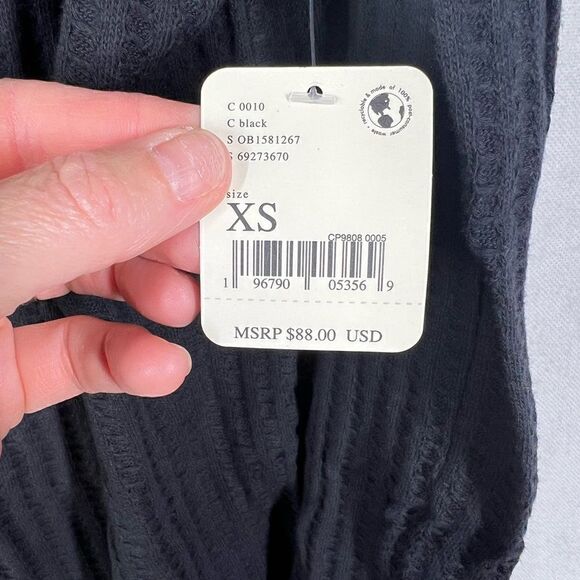 Free People Cowl Neck Black Thermal New with tags - Picture 5 of 5